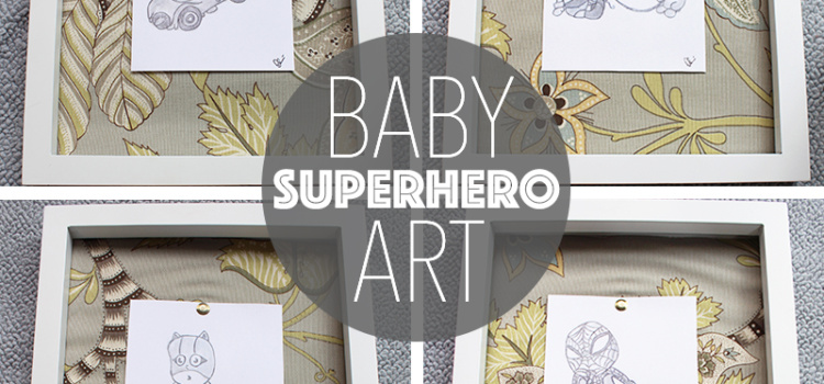 Want gender neutral, but still unique and quirky nursery decor for your upcoming bundle's bedroom? Check out this hand drawn baby superhero art. Kapow!