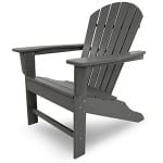 Green outdoor decor item - a recycled plastic adirondack chair.