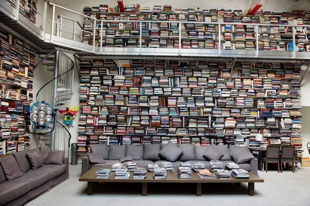 No room for this massive, multi-storied library? Try a small home library instead.