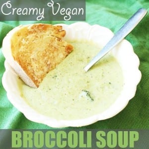 Healthy Broccoli Soup by Of Houses and Trees | Thick and creamy vegan broccoli soup... without the cream. Safe for vegans, lactose-intolerants and calorie counters alike. And it's delicious too!