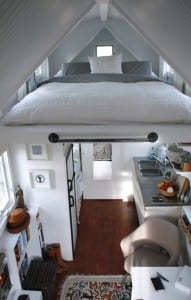 Tiny house living in a tiny interior.