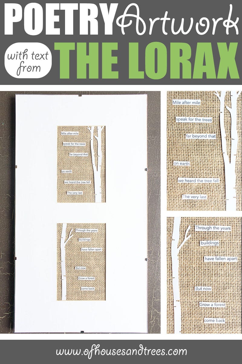 Poetry Art | Love literature as much as you love making creative things? Then this poetry art project - featuring a poem using text from The Lorax - is for you!