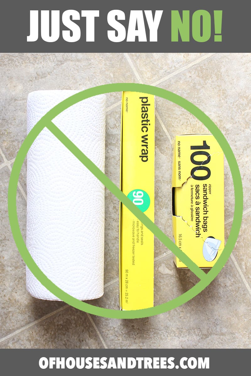 Green your home and save money by saying no to paper towel, plastic wrap and sandwich bags.