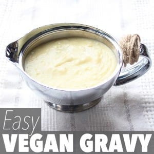This easy vegan gravy recipe is perfect for holiday meals like Christmas, Easter and Thanksgiving. But it's also perfect for regular, every day meals!