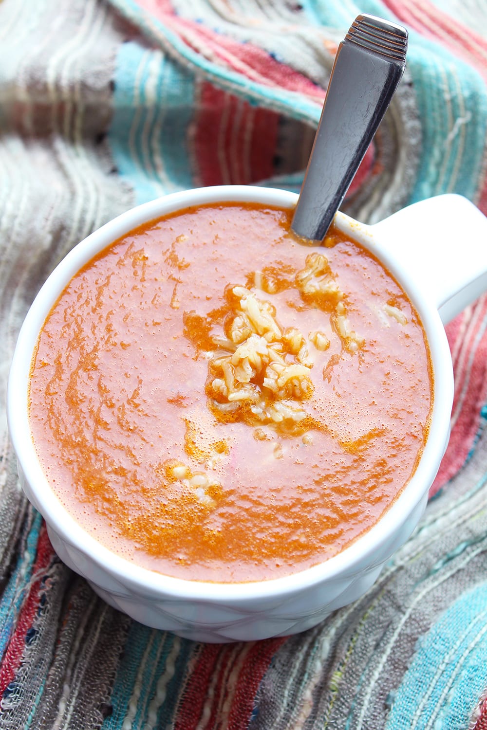 This basic tomato soup recipe is a great base for other soups. Try adding black beans, onions, peppers, corn and cumin to turn it into a Southwest style soup. You can also add plain rice or macaroni to make it a bit heartier!
