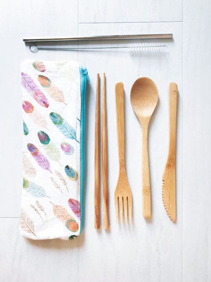 Zero waste travel is one of 10 current Pinterest trends that slant toward a truly inspiring ambition - being more green! Lessen your impact when travelling this wonderful world with a reusable cutlery set.