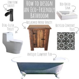 Looking to create an eco-friendly bathroom? It's the perfect opportunity to green everything - including your tub, sink, faucet, vanity and toilet!