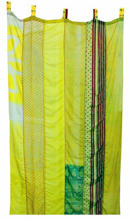 Greening an apartment isn't all that different from greening a house. Try out these eco-friendly apartment ideas, such as choosing sustainable furniture and decor - like these curtains made from recycled saris, which will help keep your apartment cool during the day.