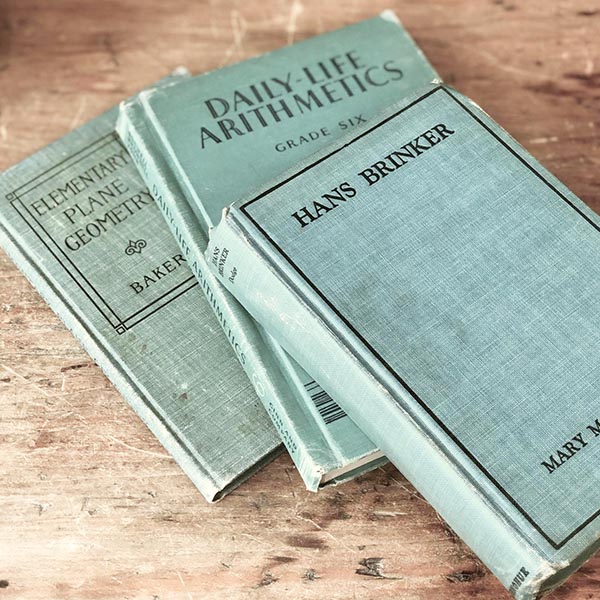 Raise your hand if you love antique home decor. Raised both hands? You've come to the right place! Here's a home tour featuring antique and thrifted finds, plus a list of vintage pieces I found on Etsy - like these old books.