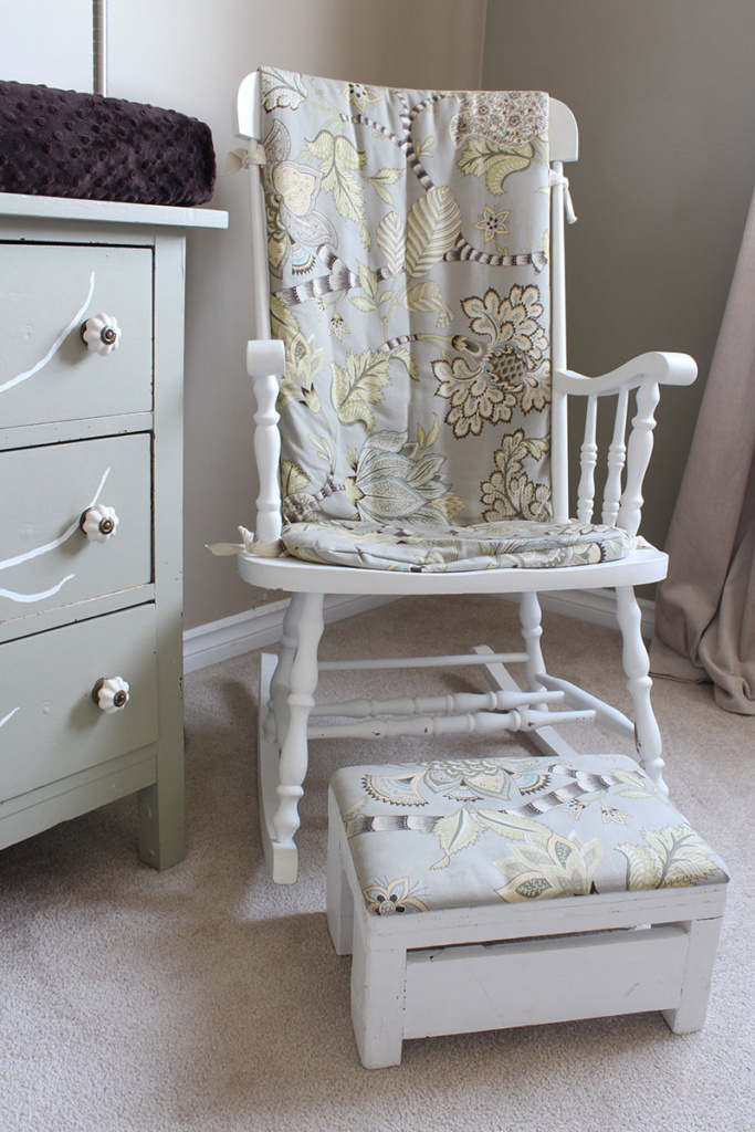 Prefer an old fashioned wood rocker to an oversized glider? Learn how to make an easy DIY rocking chair cushion out of quilt batting.