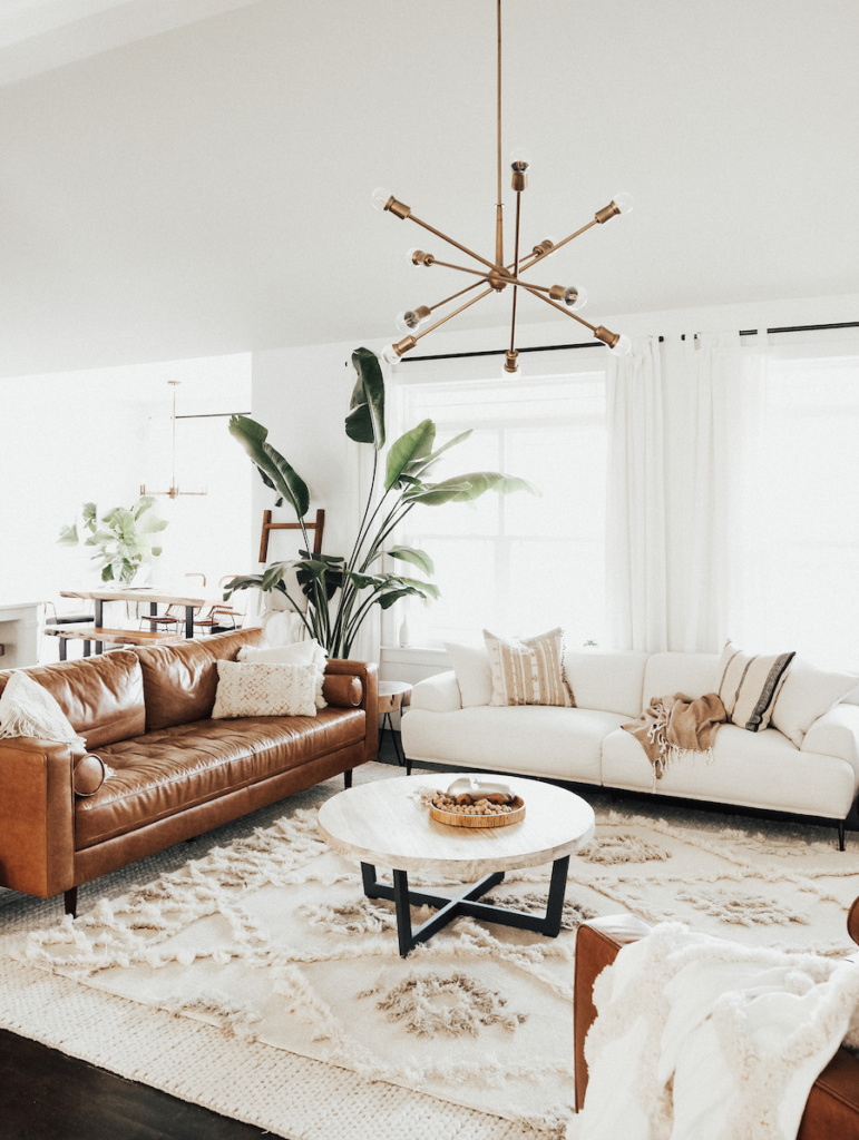 modern boho family room