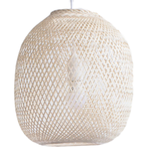 Here's how to create a modern boho living room, which balances the funky boho vibe with clean lines and neutral colours - and features beautiful decor like this bamboo light fixture.