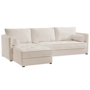 Here's how to create a modern boho living room, which balances the funky boho vibe with clean lines and neutral colours - and features beautiful furniture like this linen sofa.