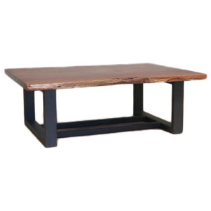 Here's how to create a modern boho living room, which balances the funky boho vibe with clean lines and neutral colours - and features beautiful decor like this live edge coffee table.