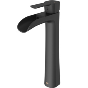Black bathroom sink faucets are on trend. And thanks to brands like Vigo - you can save water in style with their low-flow, WaterSense labelled fixtures.