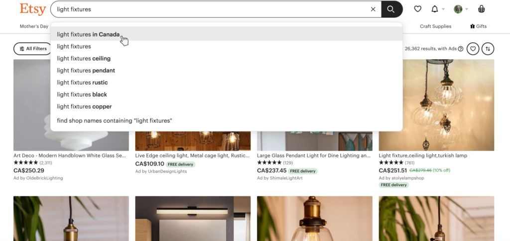 Love handmade and vintage items AND supporting local businesses? Did you know you can use Etsy to shop local? Well, you can! All you have to do is add your location to the search bar. Easy, right?