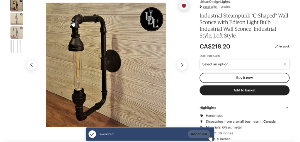 Love handmade and vintage items AND supporting local businesses? Did you know you can use Etsy to shop local? Well, you can! And a fun way to do it is to create your own custom favourites list - featuring locally made products!