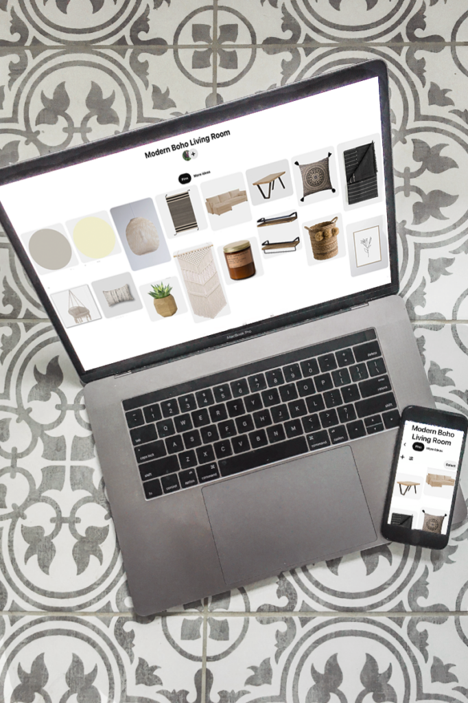 Learn the easiest way to create a mood board for interior design, using something you likely already have - a Pinterest account!